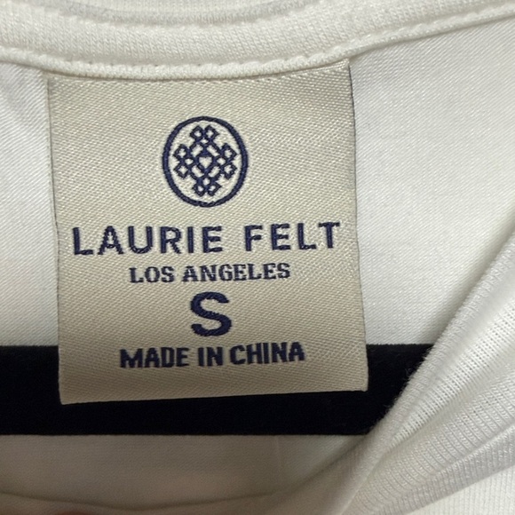 Laurie Felt Off White Lace Accent Short Sleeve Tee - Picture 2 of 10